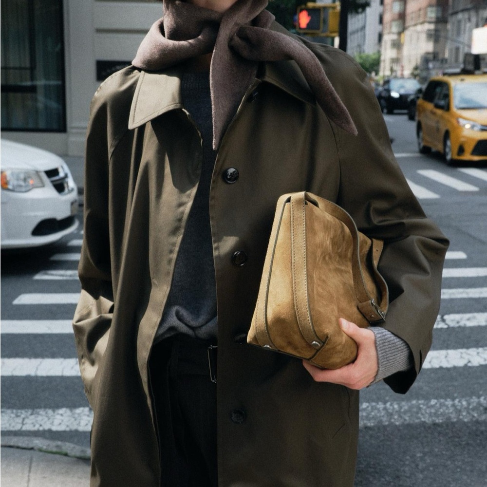 Charcoal Trench Coat with Classic Silhouette